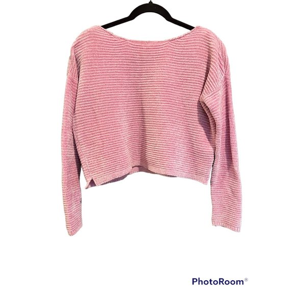 Garage Pink Oh So Soft Cropped Sweater Size Womens XS - Picture 1 of 3